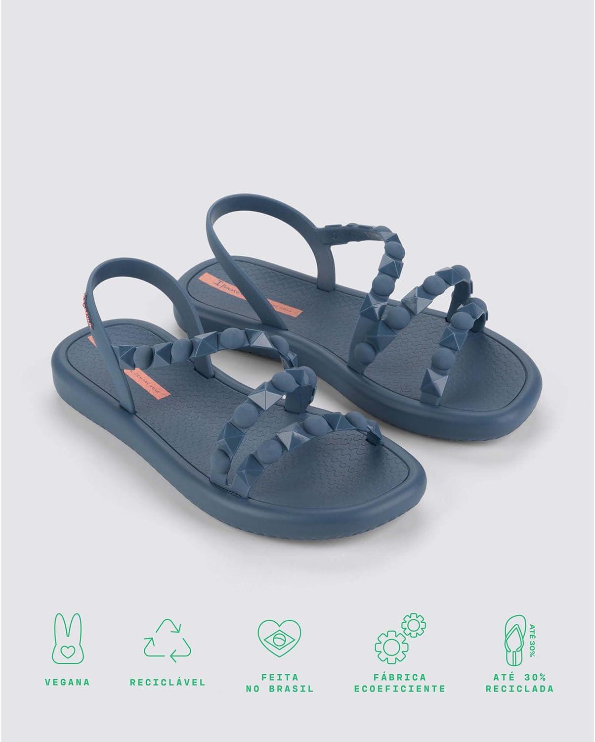 imageIpanema Meu Sol Flatform Womens Sandals  Studded Sandals for Women Flat Sandals Strappy Sandals Comfy Dressy Women Sandals Summer Dress Sandals wBackstrap Easy CleanBluePink