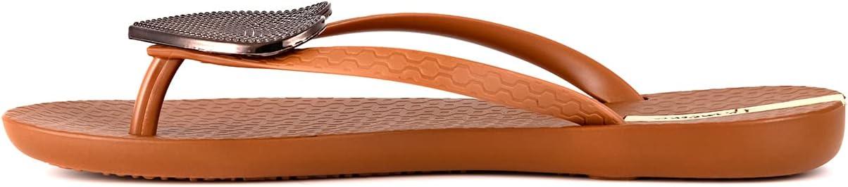imageIpanema Womens Wave Heart Flip FlopBrownBronze