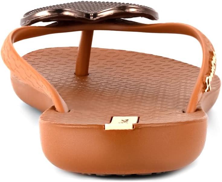 imageIpanema Womens Wave Heart Flip FlopBrownBronze