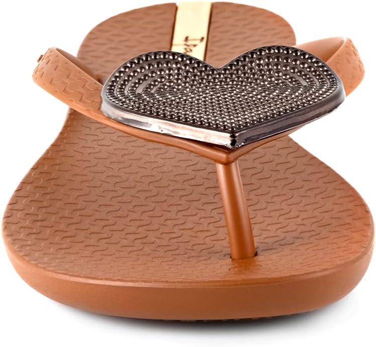 imageIpanema Womens Wave Heart Flip FlopBrownBronze