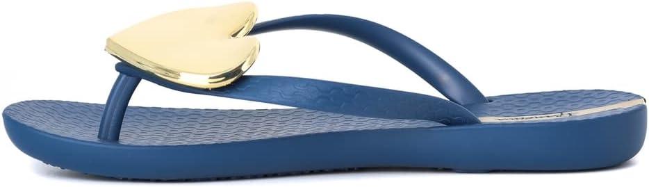 imageIpanema Womens Wave Heart Flip FlopNavyGold