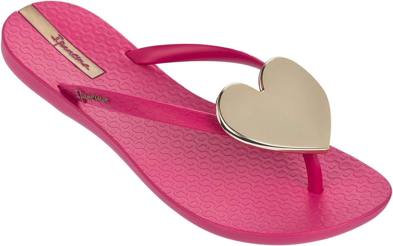 imageIpanema Womens Wave Heart Flip FlopPinkGold