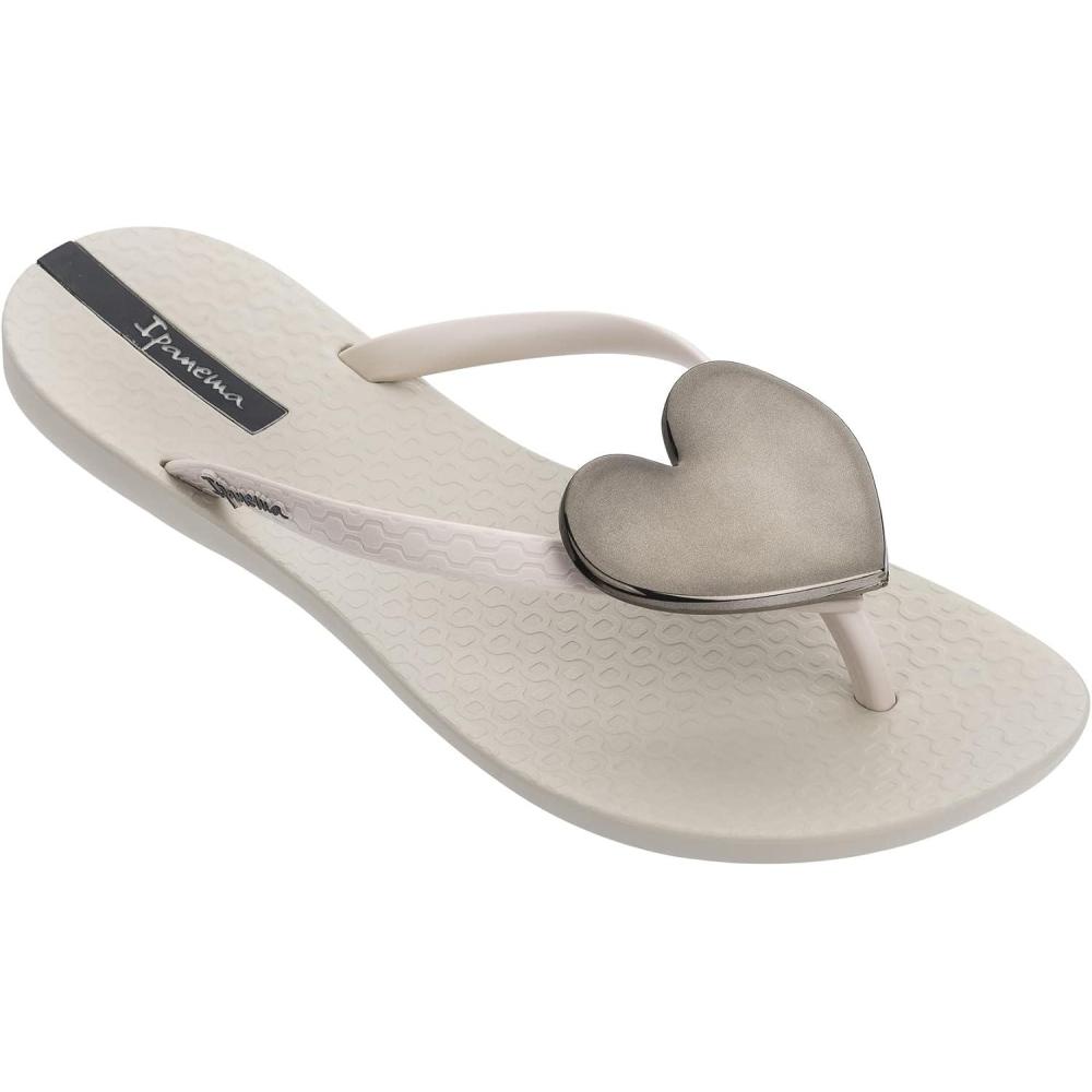 imageIpanema Womens Wave Heart Flip FlopBeigeBlack