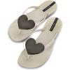 imageIpanema Womens Wave Heart Flip FlopBeigeBlack
