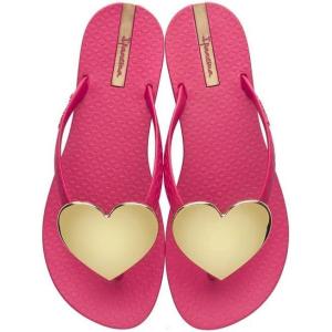 imageIpanema Womens Wave Heart Flip FlopPinkGold