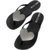 imageIpanema Womens Wave Heart Flip FlopBlack
