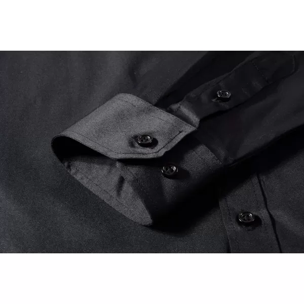 Beninos Mens Classic Button Down Dress Shirt Regular FitBlack
