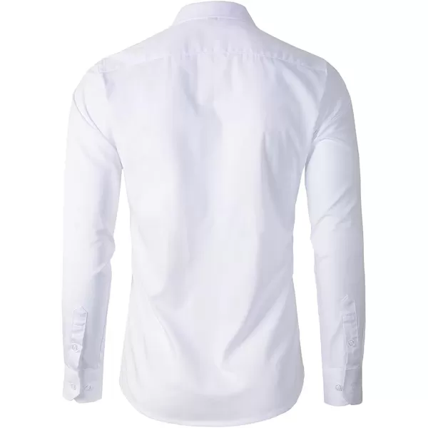 Beninos Mens Classic Button Down Dress Shirt Regular FitWhite