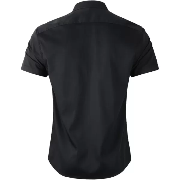 Beninos Mens Short Sleeve Dress Shirt5619 Black