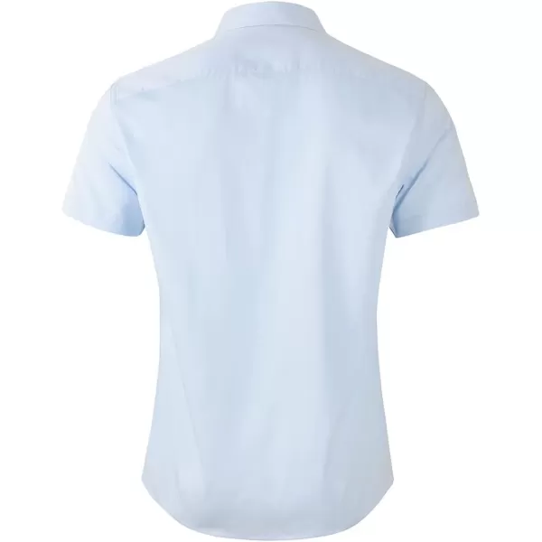 Beninos Mens Short Sleeve Dress Shirt5619 Light Blue