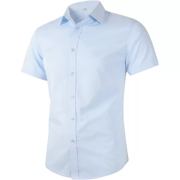 Beninos Mens Short Sleeve Dress Shirt5619 Light Blue