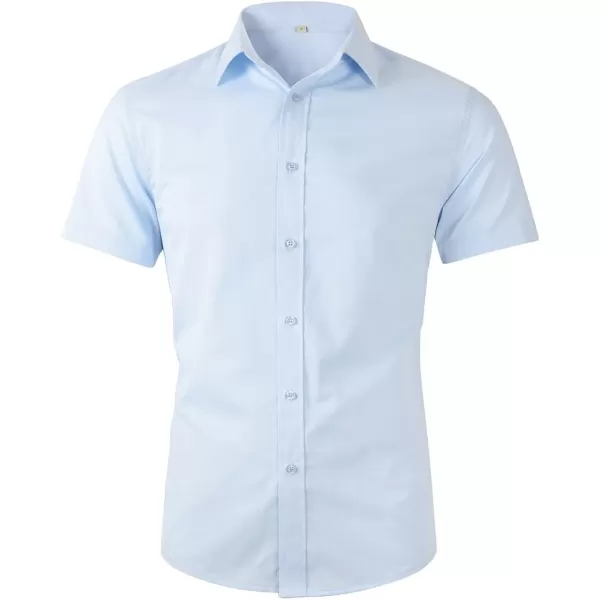 Beninos Mens Short Sleeve Dress Shirt5619 Light Blue