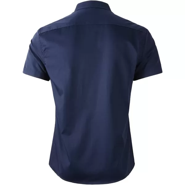Beninos Mens Short Sleeve Dress Shirt5619 Navy