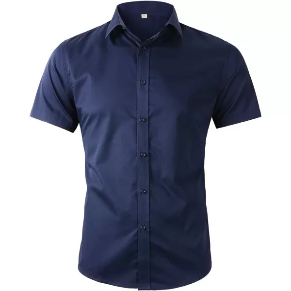 Beninos Mens Short Sleeve Dress Shirt5619 Navy