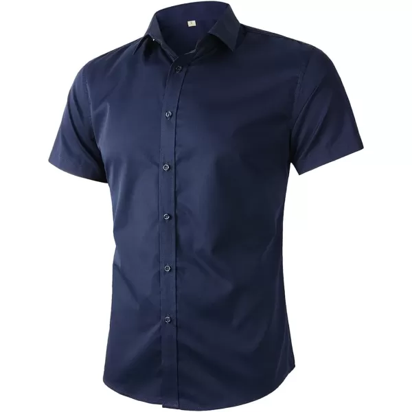 Beninos Mens Short Sleeve Dress Shirt5619 Navy