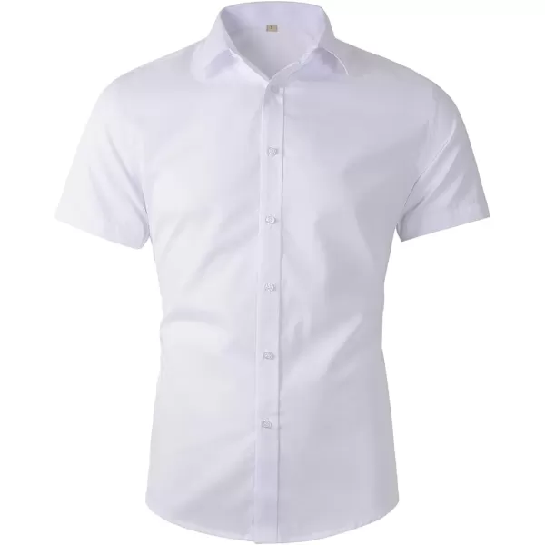 Beninos Mens Short Sleeve Dress Shirt5619 White