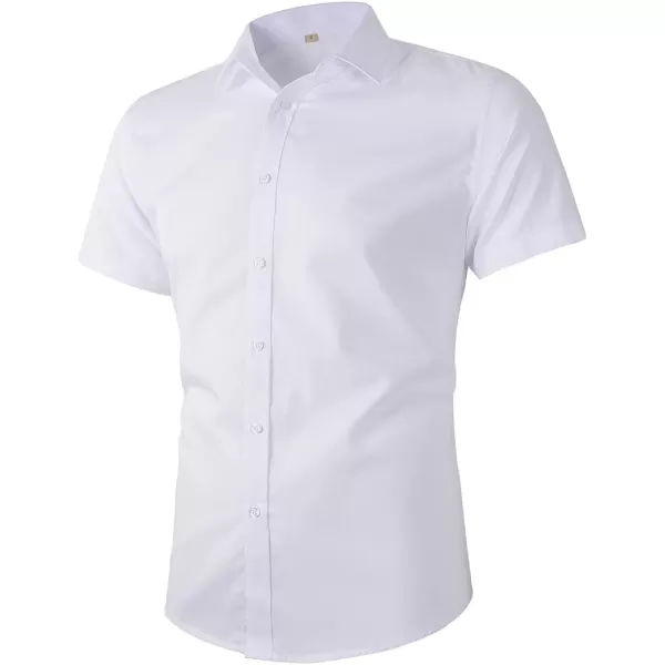Beninos Mens Short Sleeve Dress Shirt5619 White