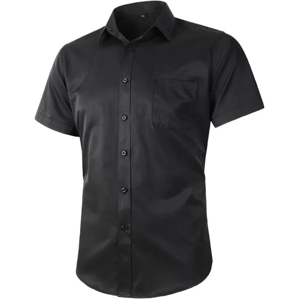 Beninos Mens Short Sleeve Dress ShirtBlack