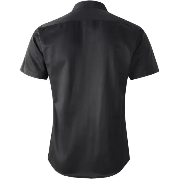 Beninos Mens Short Sleeve Dress ShirtBlack