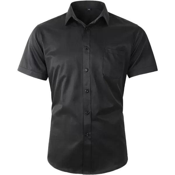 Beninos Mens Short Sleeve Dress ShirtBlack