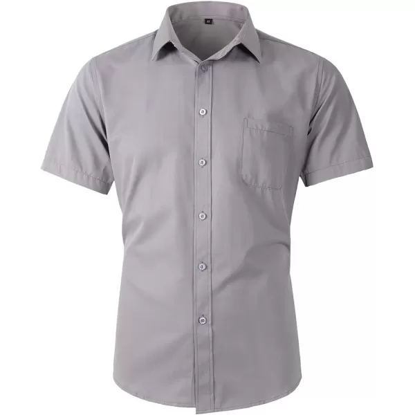 Beninos Mens Short Sleeve Dress ShirtGrey