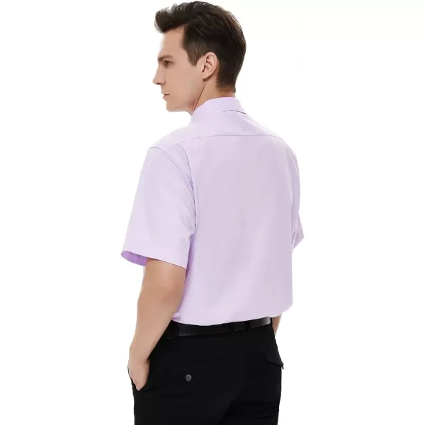 Beninos Mens Short Sleeve Dress ShirtPurple