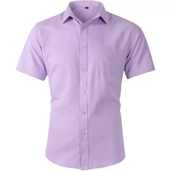 Beninos Mens Short Sleeve Dress ShirtPurple