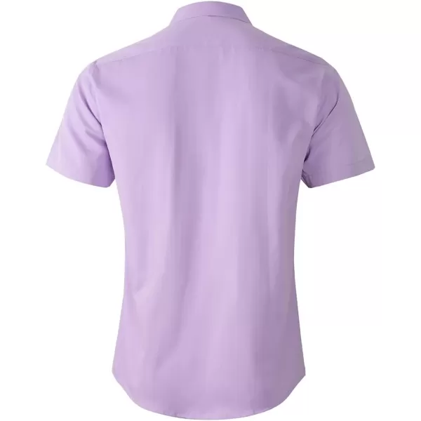 Beninos Mens Short Sleeve Dress ShirtPurple
