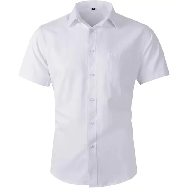 Beninos Mens Short Sleeve Dress ShirtWhite