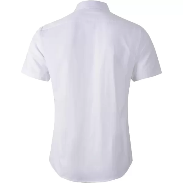 Beninos Mens Short Sleeve Dress ShirtWhite