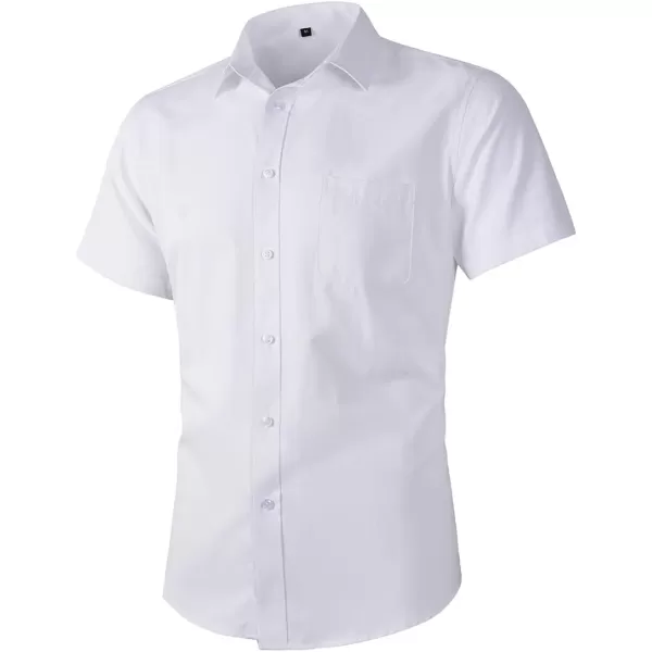 Beninos Mens Short Sleeve Dress ShirtWhite