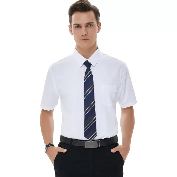 Beninos Mens Short Sleeve Dress ShirtWhite
