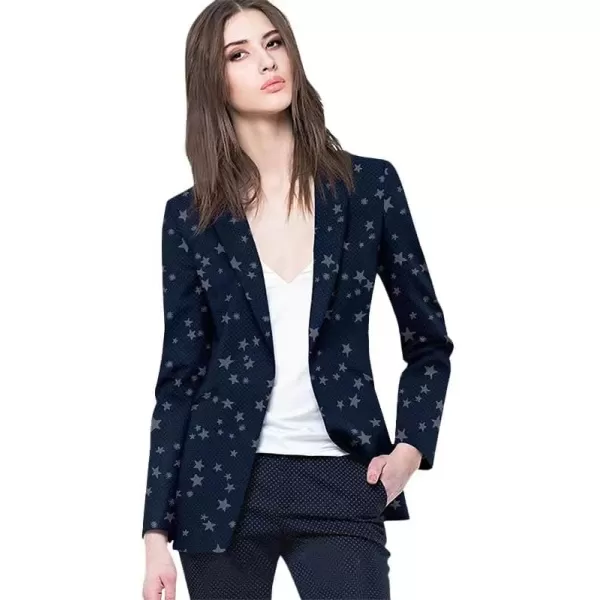 Beninos Womens Blazers Casual One Button Blazer JacketNavy