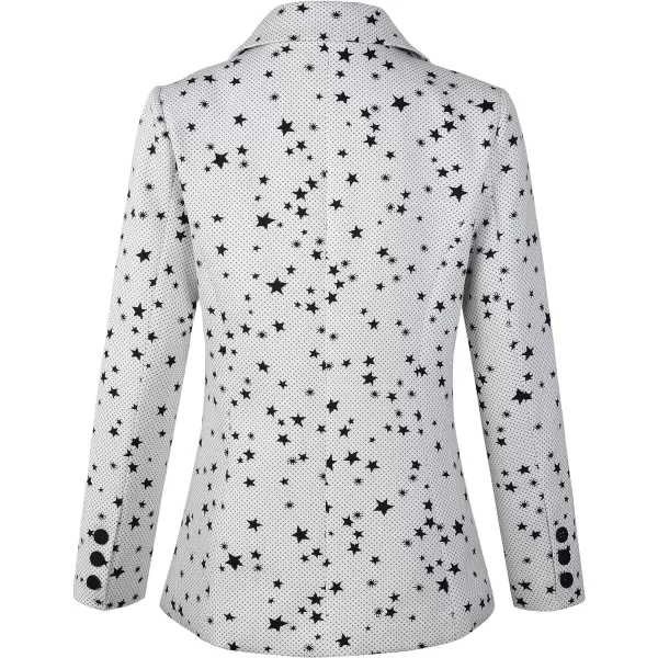 Beninos Womens Blazers Casual One Button Blazer JacketWhite