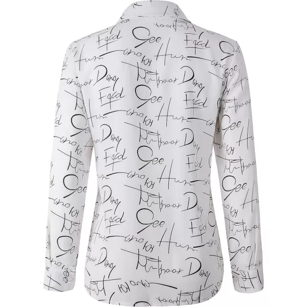 Beninos Womens Casual Blouses Long Sleeve Button Down Shirt111 White