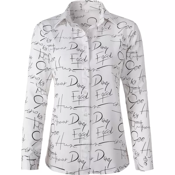 Beninos Womens Casual Blouses Long Sleeve Button Down Shirt111 White