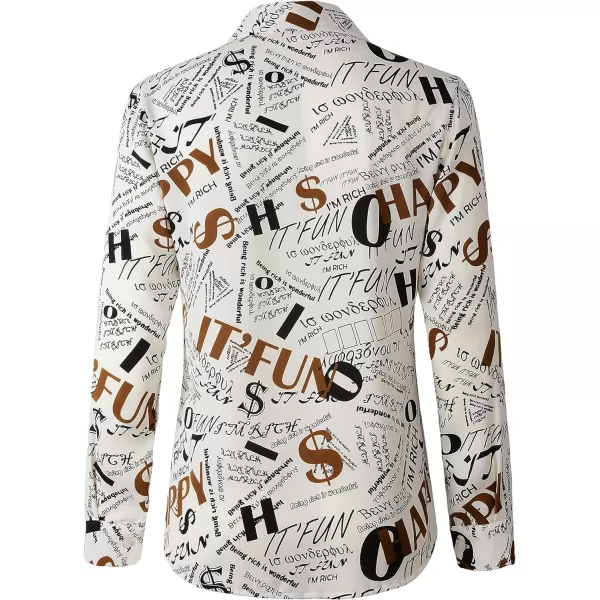 Beninos Womens Casual Blouses Long Sleeve Button Down Shirt20610062