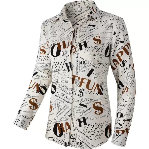 Beninos Womens Casual Blouses Long Sleeve Button Down Shirt20610062