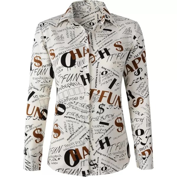 Beninos Womens Casual Blouses Long Sleeve Button Down Shirt20610062