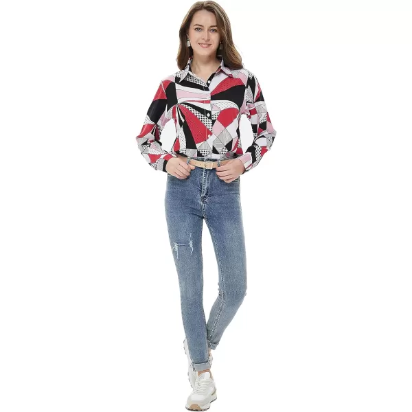 Beninos Womens Casual Blouses Long Sleeve Button Down Shirt8102