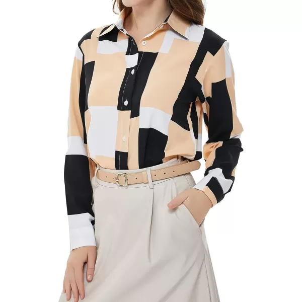 Beninos Womens Casual Blouses Long Sleeve Button Down Shirt8681