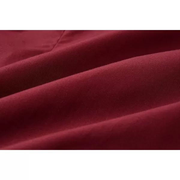 Beninos Womens Formal Work Wear White Simple ShirtBurgundy