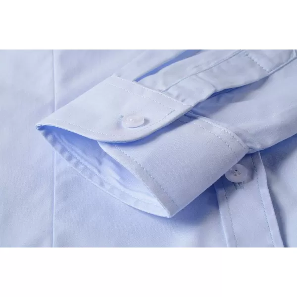Beninos Womens Formal Work Wear White Simple ShirtLight Blue