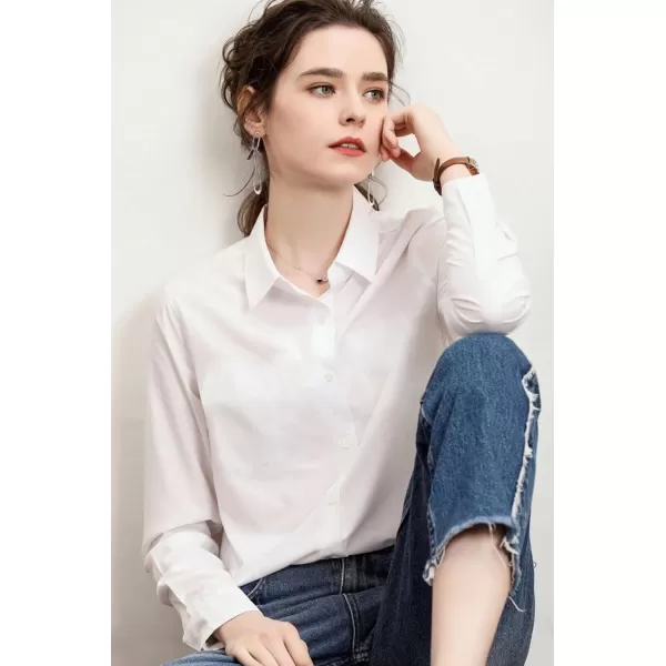 Beninos Womens Formal Work Wear White Simple ShirtWhite