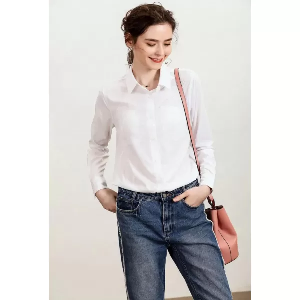 Beninos Womens Formal Work Wear White Simple ShirtWhite