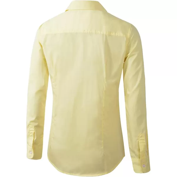 Beninos Womens Formal Work Wear White Simple ShirtYellow