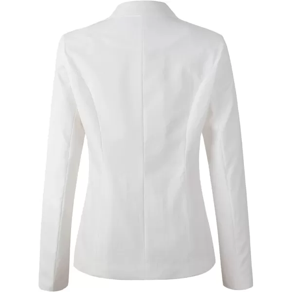 Beninos Womens One Button Blazer Lightweight Office Work Suit JacketWhite