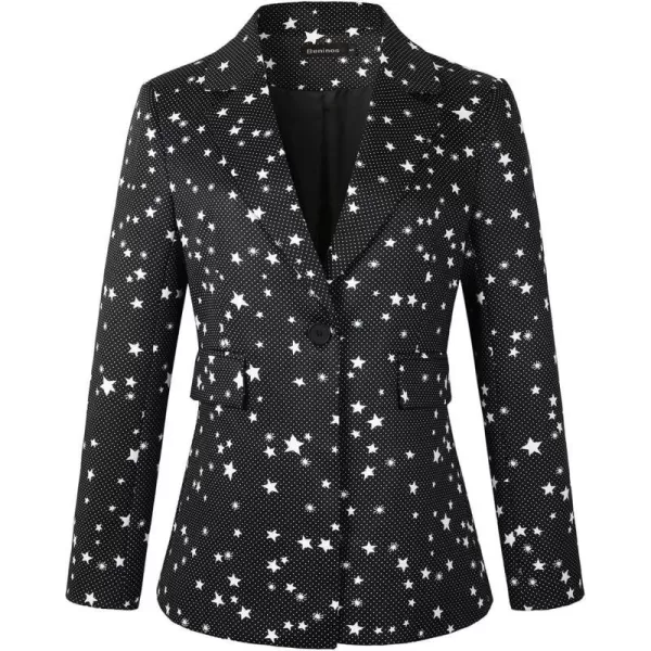 Beninos Womens Blazers Casual One Button Blazer JacketBlack