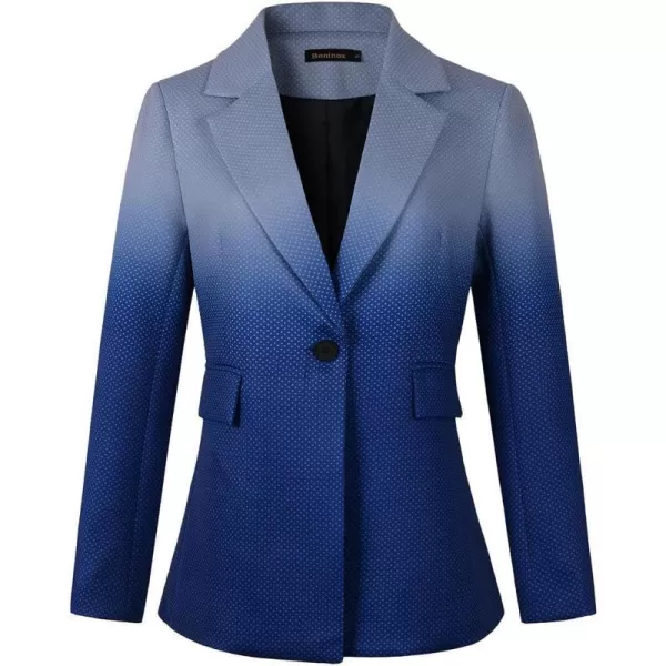 Beninos Womens Blazers Casual One Button Blazer JacketBlue