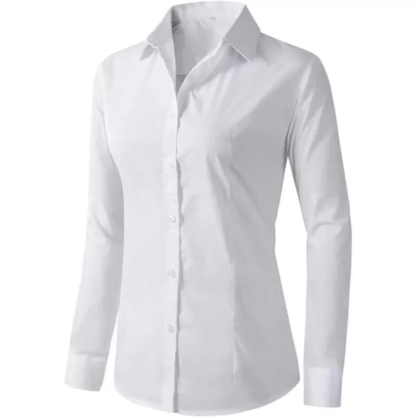 Beninos Womens Formal Work Wear White Simple ShirtWhite